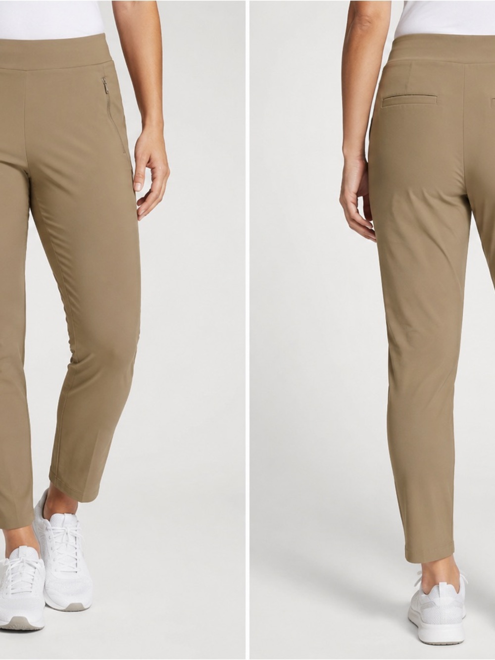 Athleta Slim Ankle Pants - Olive Taupe